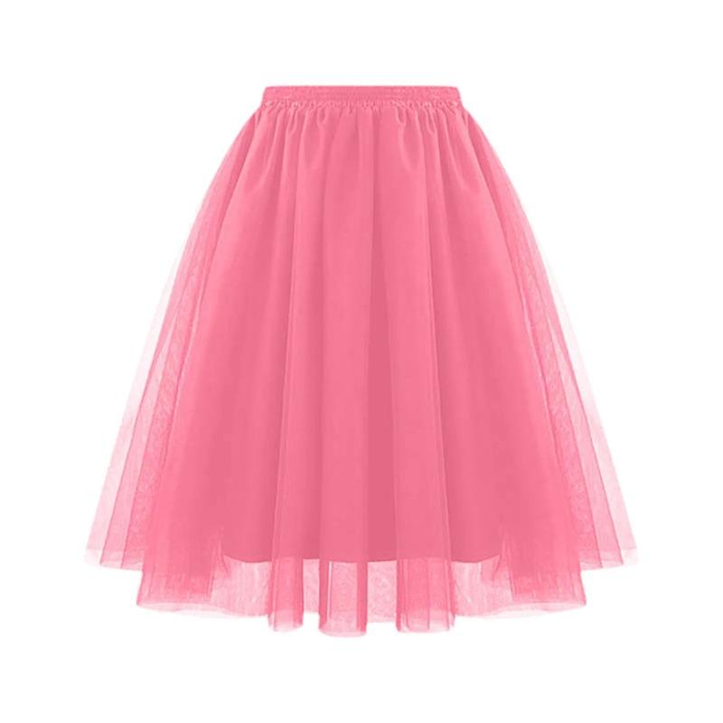 Tutu Skirt  Women Skirt Retro Party Tulle Ballet Rockabilly Petticoat Underskirt Dance Dress Cosplay Mesh Skirt