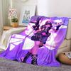 Futuristic Warrior Neon Lights Blanket Soft Throw Blanket For Home Bedroom Bed Sofa Travel Office Solid Christmas Blanket