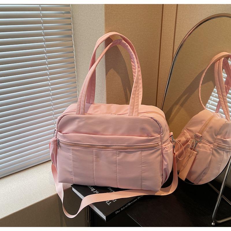 

Новая дорожная сумка большой вместимости, спортивная сумка-дафл для фитнеса с косметичкой с отделением, наплечная сумка светло-розовый