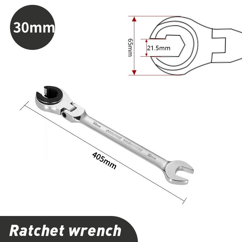 1Pc Ratcheting Wrench Set with Open Flex-head Metric Tubing Combination Wrench Tubing Ratchet Wrench 8-30mm Size Available