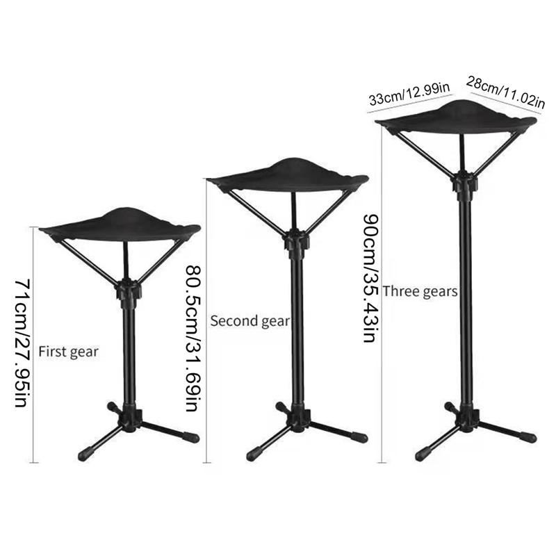 Outdoor Portable Fishing Chairs Casting Folding Stool Triangle Fishing Foldable Chairs Convenient Fishing Accessories