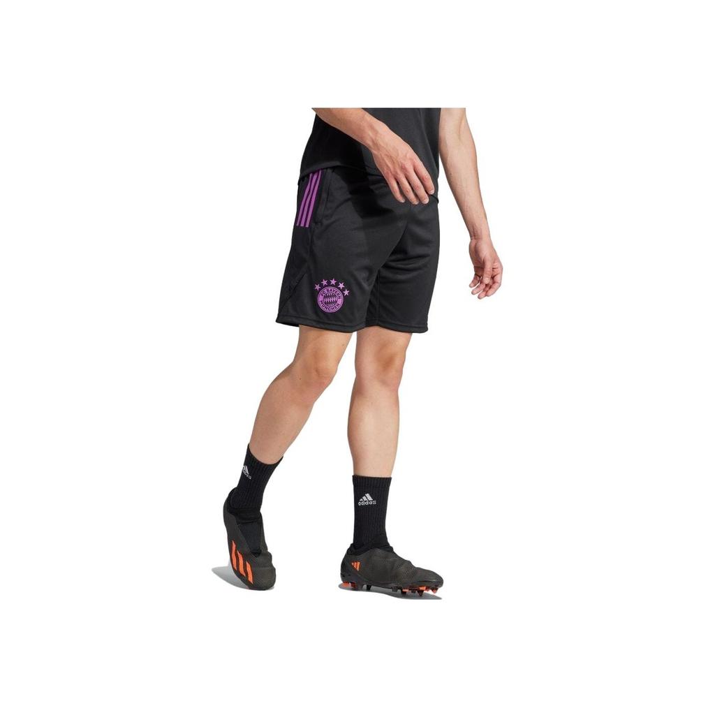 Adidas SS23 Einfarbige Fußballhose mit elastischem Bund Saison 23/24 Bayern München Herren Unterteile Schwarz IB1538