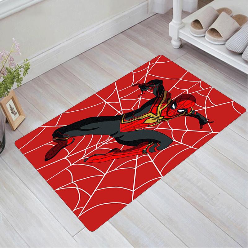 1pc Spider-Man Pattern Area Rug Soft Flannel Floor Mat for Living Room,Office,Bedroom and Carpet,Sofa Coffee Table Floor Mat