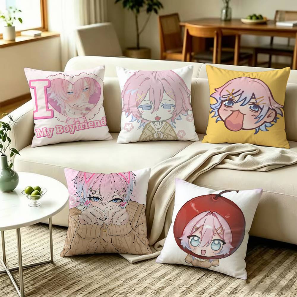 14DWY 14 Days With You Ren Double-Sided Printed Cushion Cover Bedroom Bedside Sofa Pillow Case