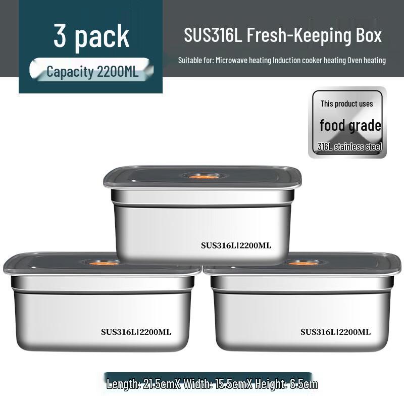 

316 Stainless Steel Food Storage Container with Lid