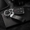 Car Sleek Carbon Fiber Style Keychain - 360° Rotatable, Universal Fit with Anti-Lost D-Ring, Durable for Men & Women Amagi