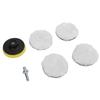 3in Imitation Wool Polishing Pad Kit with 5/8in‑11 Drill Adapter Buffing Pads for Car Buffer Polisher Wool Polishing Pad