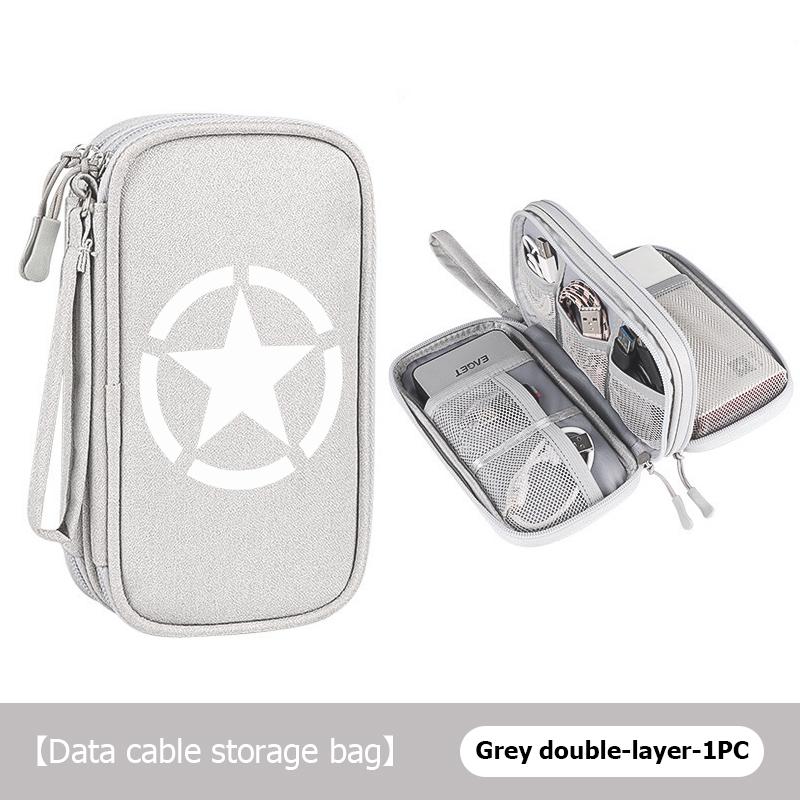 Car Logo Data Cable Storage Bag Waterproof Travel Organizer Bag For Jeep JK JL JKU TJ YJ CJ Wrangler Rubicon Grand Cherokee Tr1