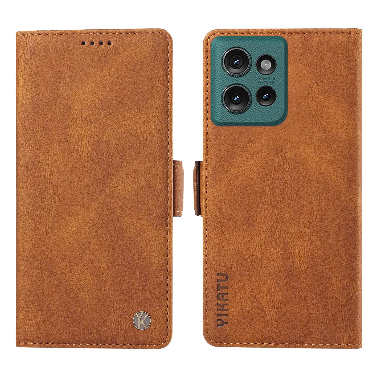 

YIKATU YK-005 For Motorola Edge 50 5G Case PU Leather Wallet Phone Cover Skin Touch Feeling C