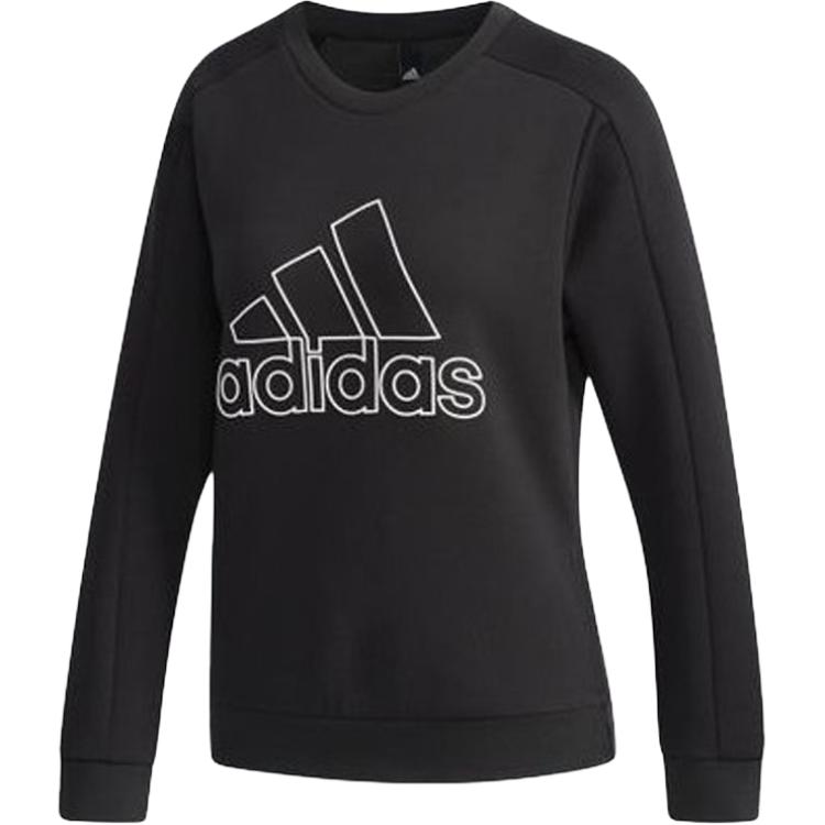 

Adidas Повседневный круглый вырез удобный свитшот женский свитшот черный CV5469 L