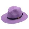 Classic Cowboy Jazz Straw Hat Wide Brim Summer Beach Sun Protection Casual Fedora Cap Panama