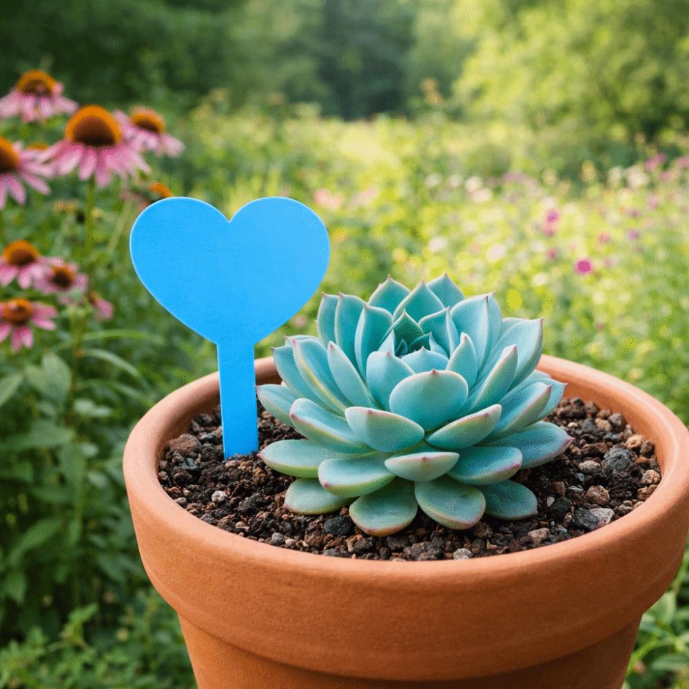 100PCS Waterproof Plant Growth Label Heart Shaped Nursery Markers  Garden Flower Pots