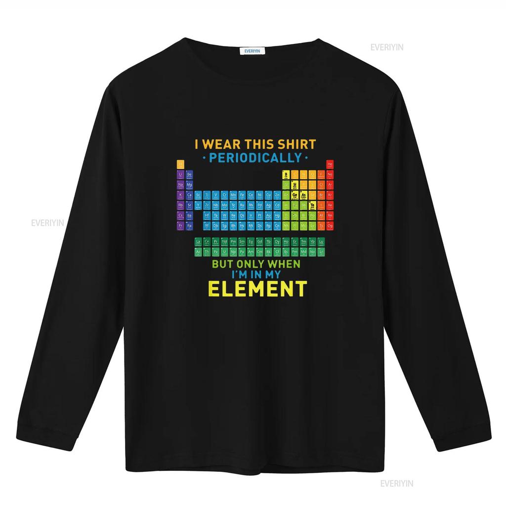 Chemistry Periodic Table I Wear This T Shirt Periodically Vintage Washed Top For Everyday Wear Casual Fashion Designer Clothes