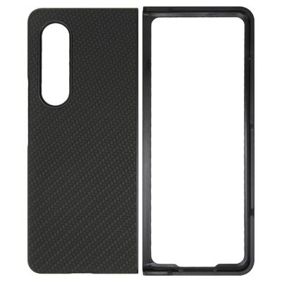 Phone Cover Folding Mobile Phone Protective Case Full Protection for Galaxy Z Fold 3 Carbon Fiber Texture