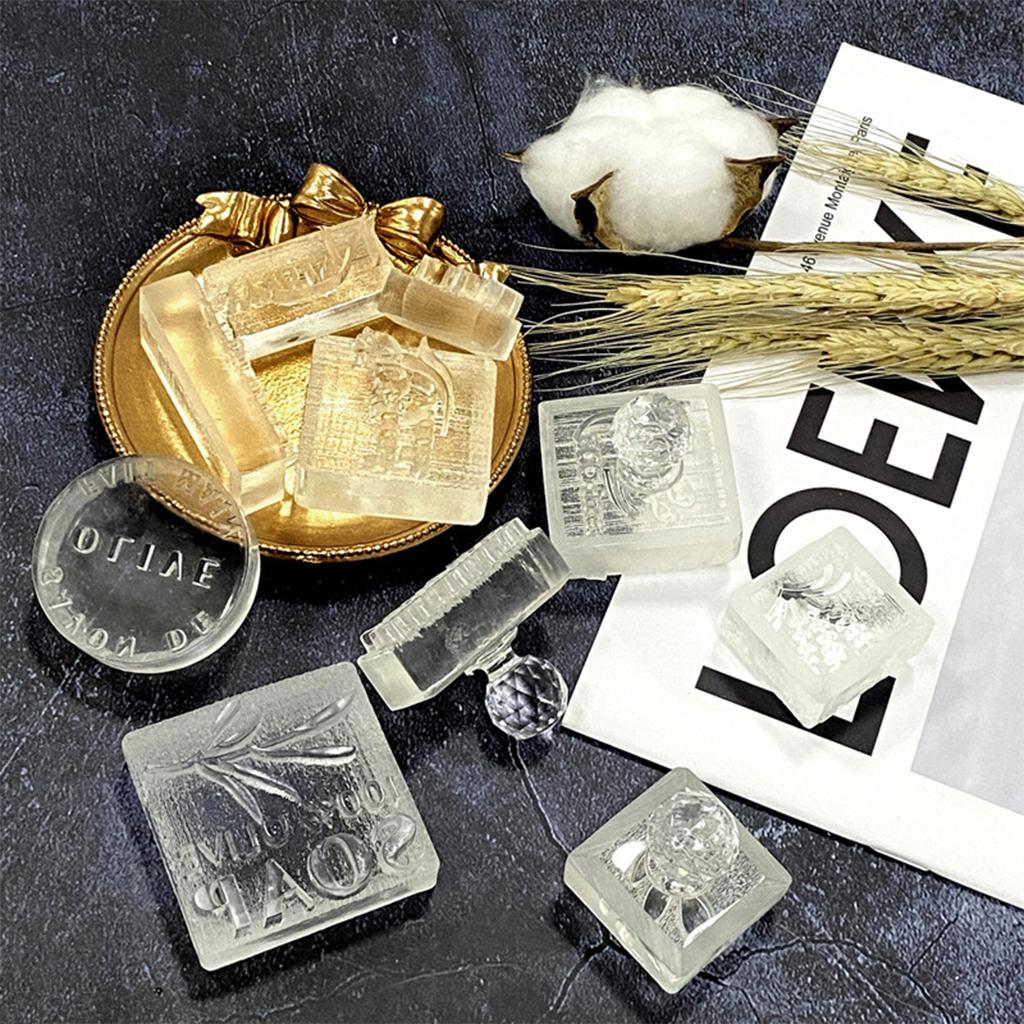 Soap Making Acrylic Stamps Christmas Series Transparent Handmade Soap Seal Stamp