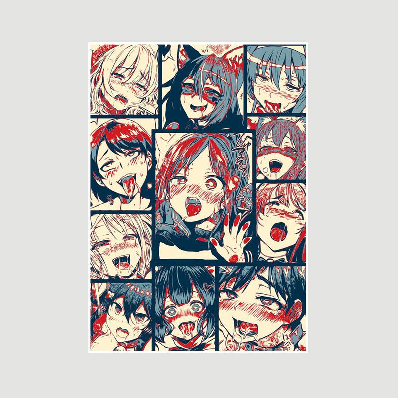 Home Decor Painting Sweet Little Loli Anime Girl Poster Cute Lolita Manga Figure White Paper Posters and Prints Bar Bedroom Decoration Mural