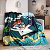 1pc Dexter's Laboratory Cozy Print Blanket Lightweight Warm Flannel Throw Blanket For Sofa, Bed, Living Room