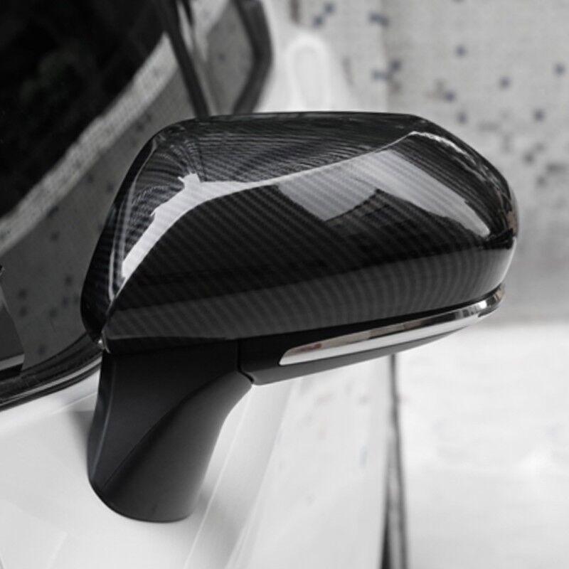 Carbon Fiber ABS Door Rearview Mirror Cover Trim For TOYOTA CAMRY 2018-2019