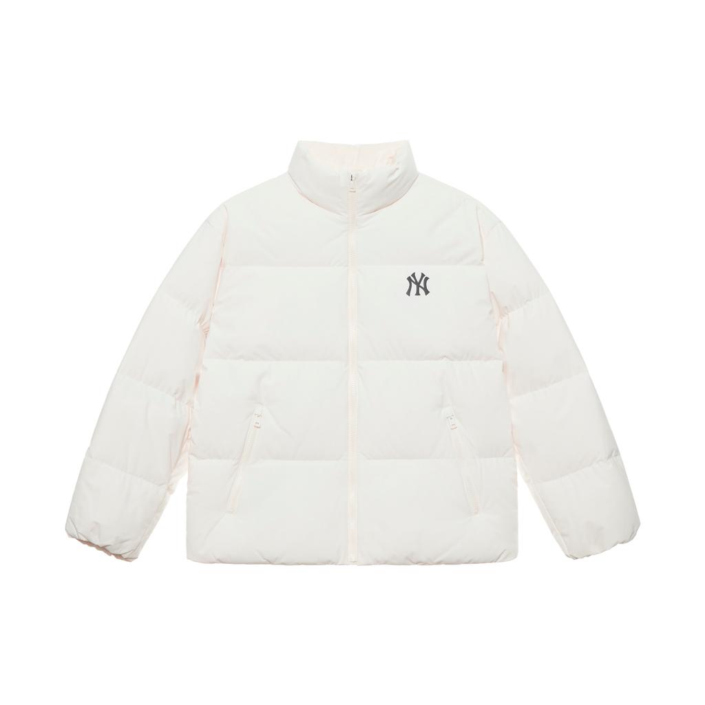 New MLB New York Yankees Basic Collection FW24 Down Jacket Unisex Cream 3ADJB0446-50CRS