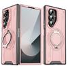 Case for Samsung Z FOLD 7 6 360 Degree Rotating Ring Holder Protective Case Full Coverage Plain Magnetic Shock Proof Tough Shell