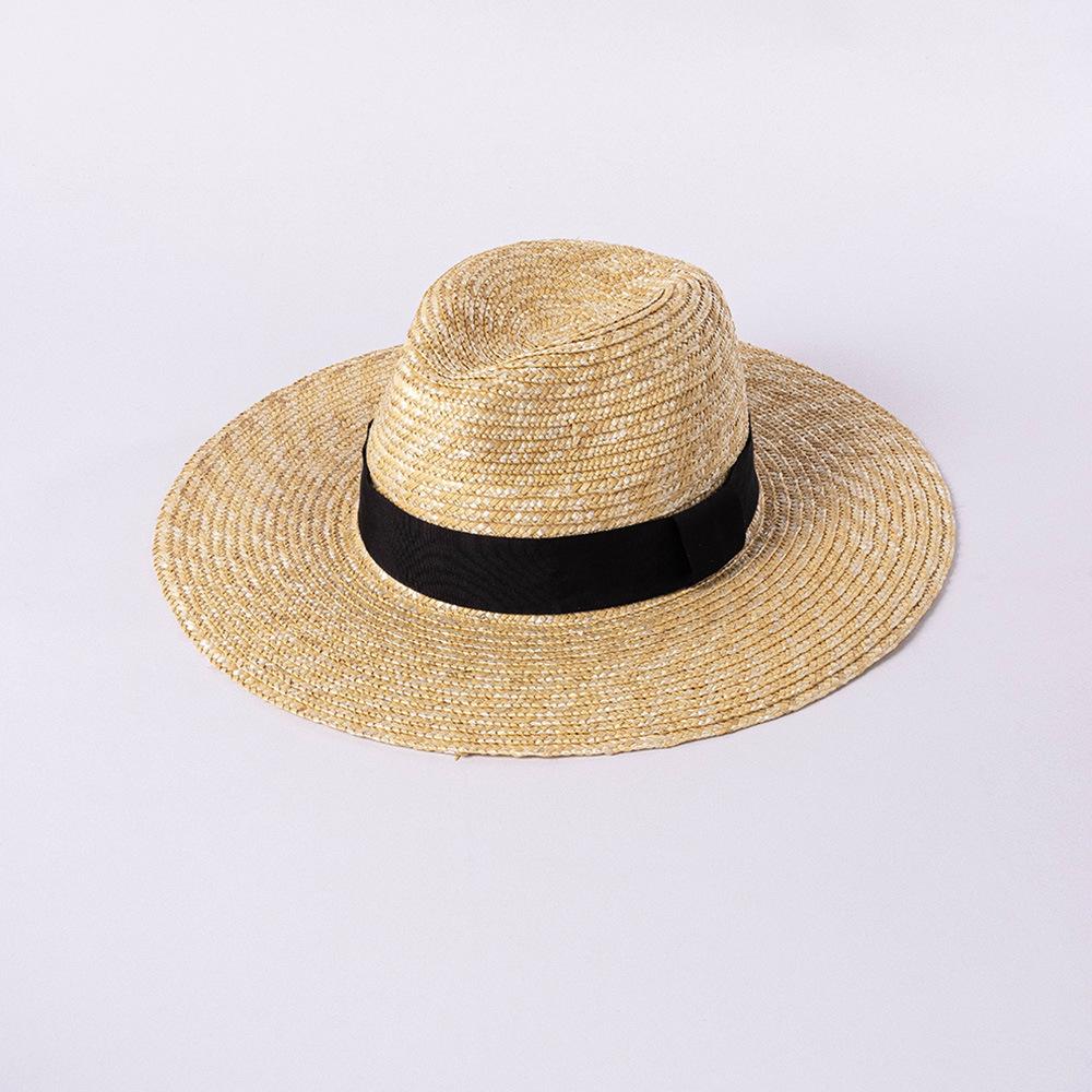 Spring and summer new fashion casual multi-color webbing big eaves straw grass jazz hat outdoor beach shade Internet celebrity straw hat