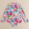 2025 New Long Sleeve Printed Bikini for Girls - European & American Style Swimwear, Ideal for Seaside Vacations