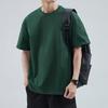 Men Solid Color T-Shirt Round Sleeve Summer Tee Neck Short Casual Loose Fit Tee Shirt