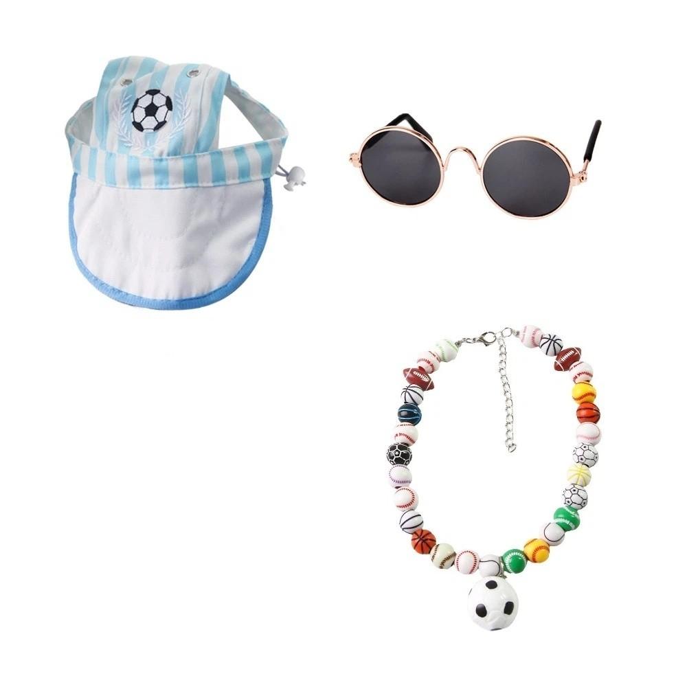 

Breathable Dog Sunshade Hat Adjustable Pet Sunglasses Set Dog Baseball Hat Outdoor Activities S
