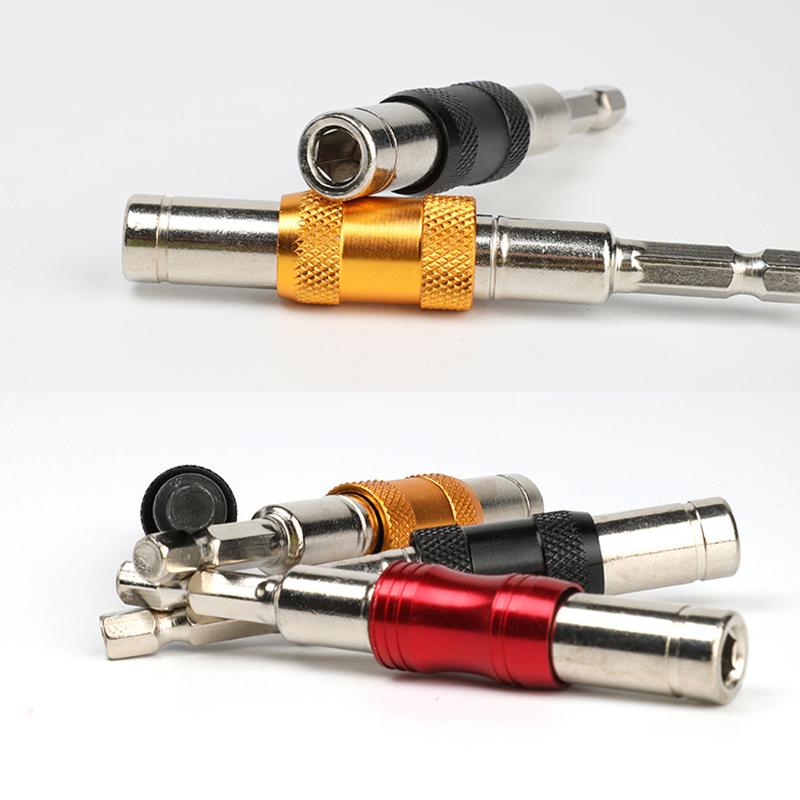 1/4 Inch Hex Magnetic Screw Drill Tip Quick Change Locking Bit Holder Drill Screw Tool Drive Guide Drill Bit Extension Rod