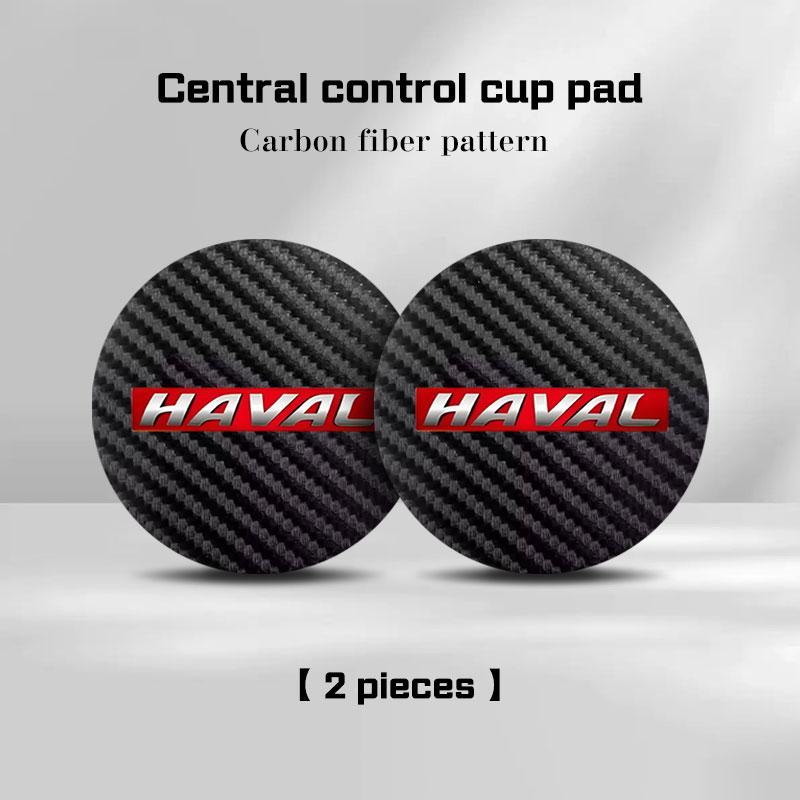 Carbon Fiber Car Coaster Mat For Haval Jolion F7 H6 F7x H2 H3 H5 H8 H9 4 M6 F5 F9 H2S Water Cup Holder Anti Slip Pad Accessories
