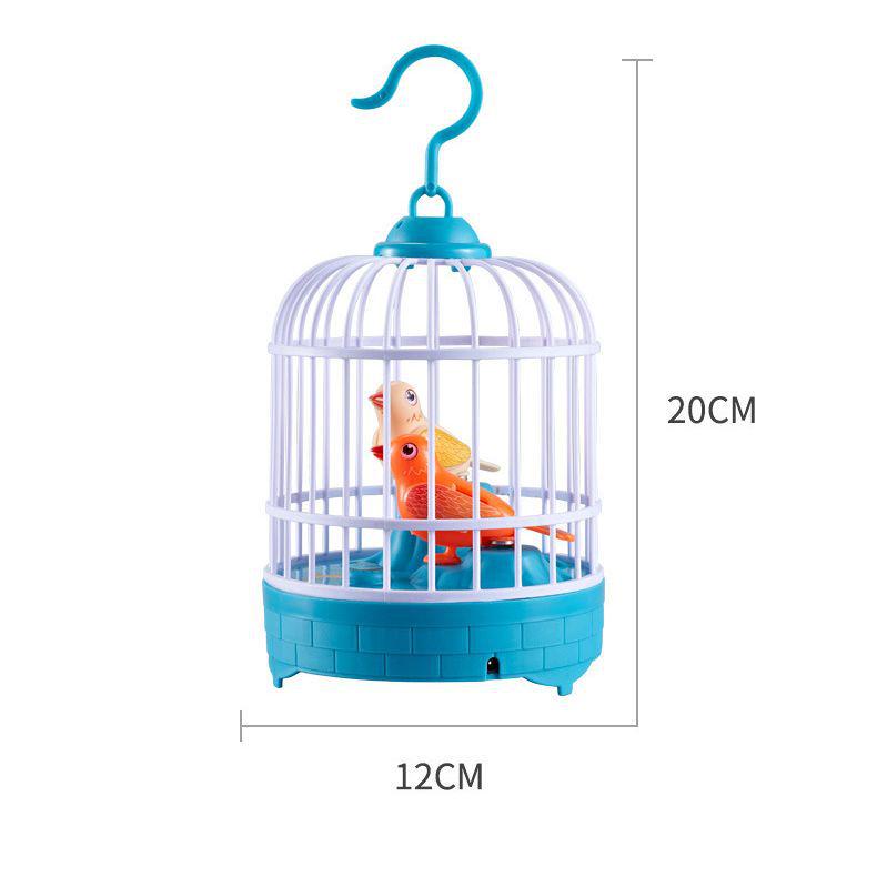 Voice-Controlled Talking Bird Toy with Simulated Birdcage, Repeats & Aids Speech for Kids Aged 1-3
