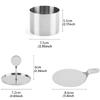 Stainless Steel Round Cake Molds 6-Pack, 7.5cm Mousse Ring Pastry Cutter with Cake Press and Lifter, Baking Ring for Dessert