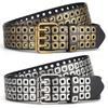 New Men's and Women's Same Willow Hollow Air Eye Punk Style Belt Personalized Trend Waist Belt