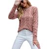 Pullover Langarm-Twist-Strickpullover für Damen