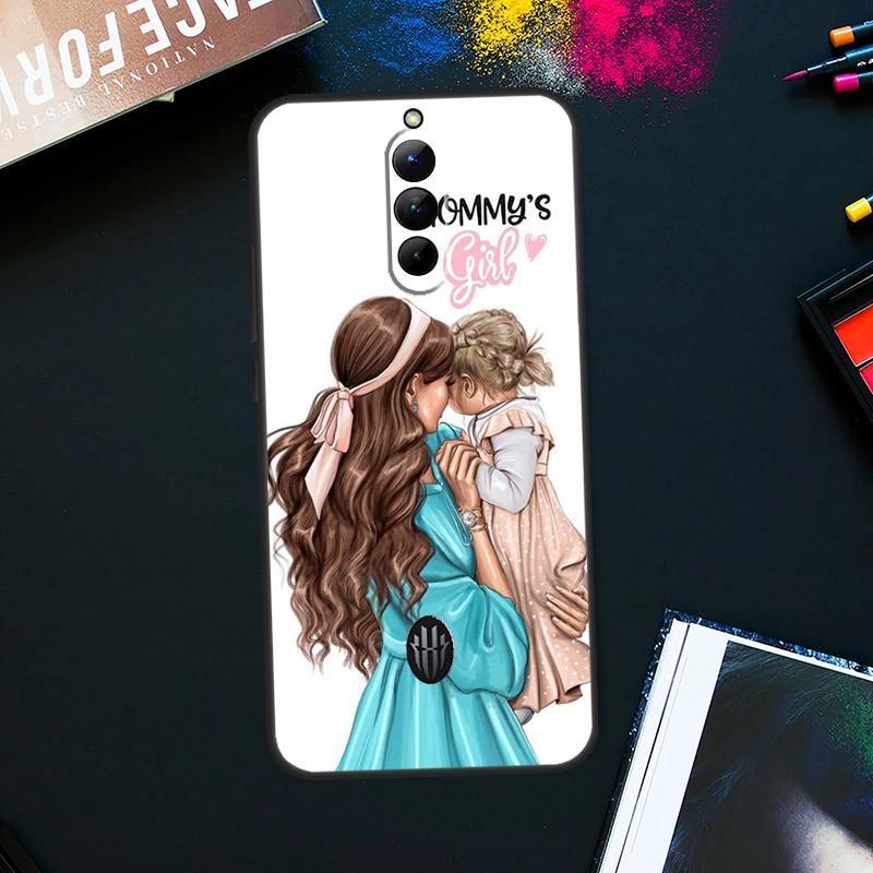 Piękne etui dla matki i córki dla ZTE Nubia Red Magic 9 Pro Plus RedMagic 8 8S Pro Plus 6 7 6S 7S Pro 5S 6R 5G