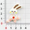 Cartoon Dancing Bunny Resin Accessories: Hair Clip, Keychain, Phone Case, Magnet, Shoe Buckle Ornaments
