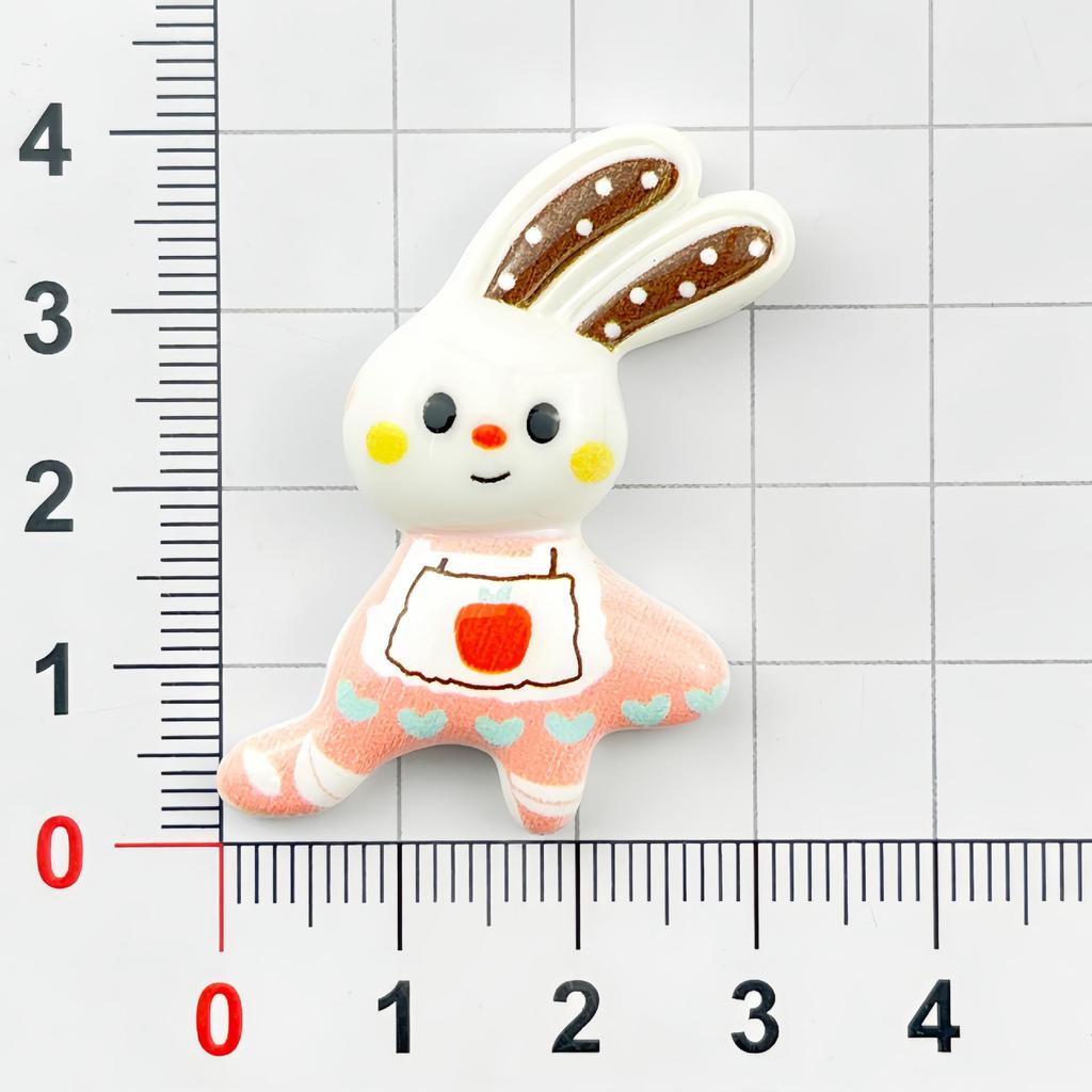 Cartoon Dancing Bunny Resin Accessories: Hair Clip, Keychain, Phone Case, Magnet, Shoe Buckle Ornaments