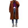 Women Outwear Long Sleeve Lamb Hair Lapel Warm Coat Plush Jacket Overcoat