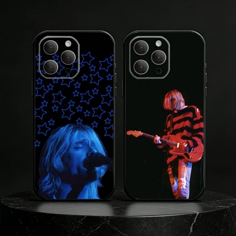 K-Kurt Singer C-Cobain Phone Case Silicone Black Soft For IPhone 17,16,15,14,13,12,11,SE,Plus Pro Max