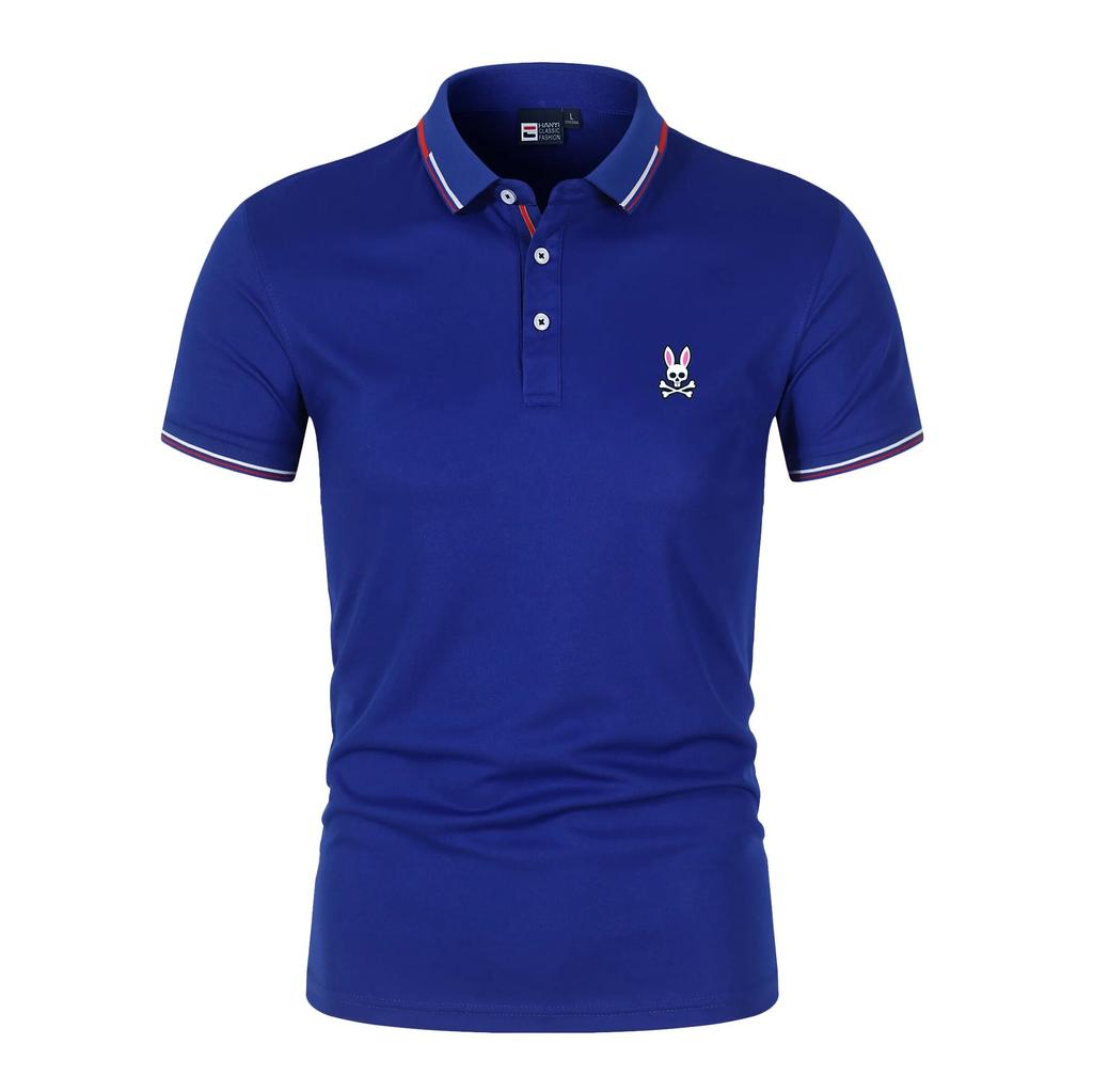 Men's T-shirt Polo Shirt Skull Rabbit Head New Summer Fashion Casual Short Sleeve Business Breathable Sports Print Golf Top