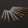 10pcs Titanium Coated End Mill Cemented Carbide CNC Milling Cutters Tools 1.0‑3.0mm