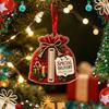 Christmas Tree Money Ornament Holder Ornament, Acrylic Stocking Cash Gift Hanging Decor Creative Holiday Idea for Tree, Festive Pendant with Surprise