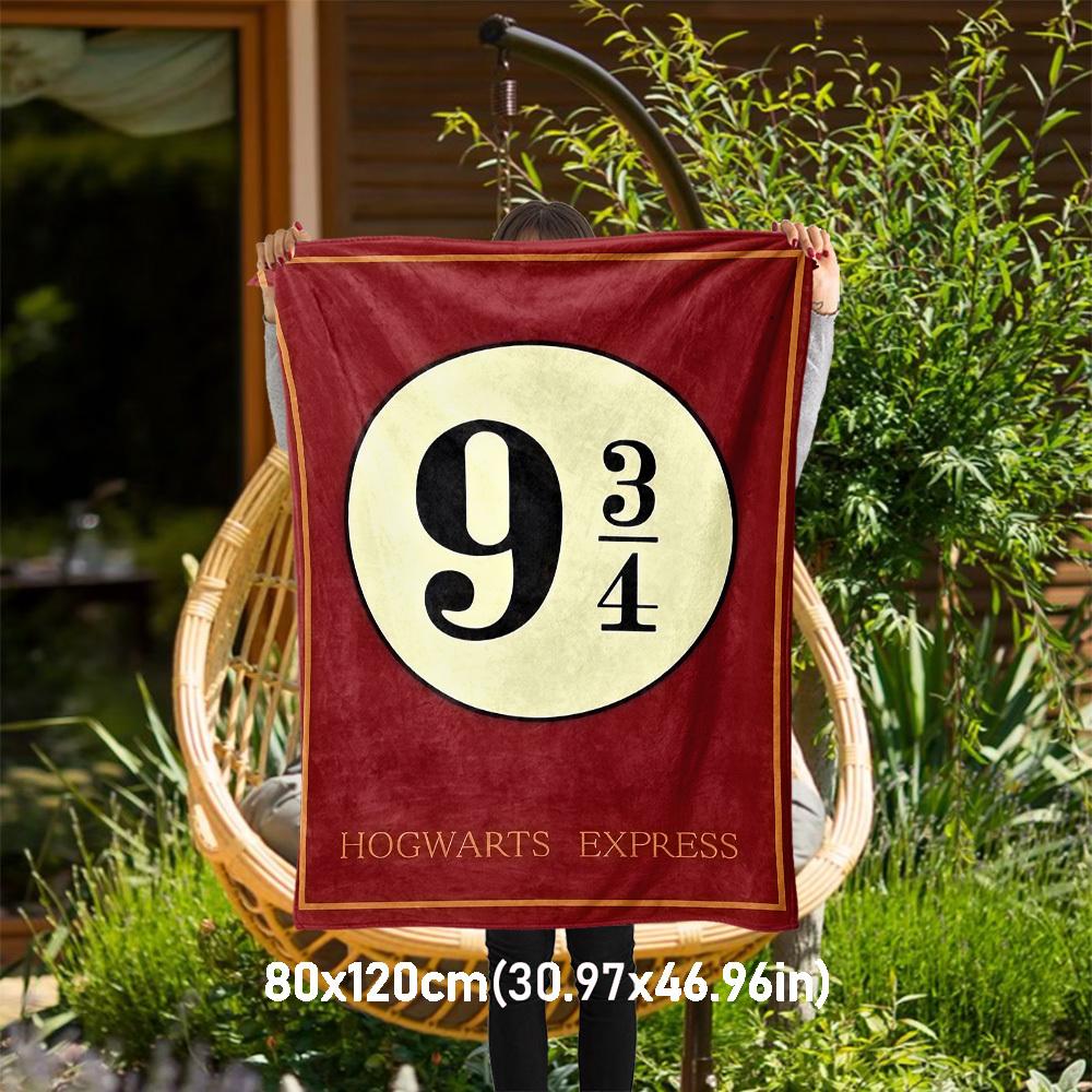 

1pc HOGWARTS EXPRESS Platform 9 3/4 Outdoor Flannel Throw Blanket All Season Soft Warmth,Home Decor 1031131 80x120cm
