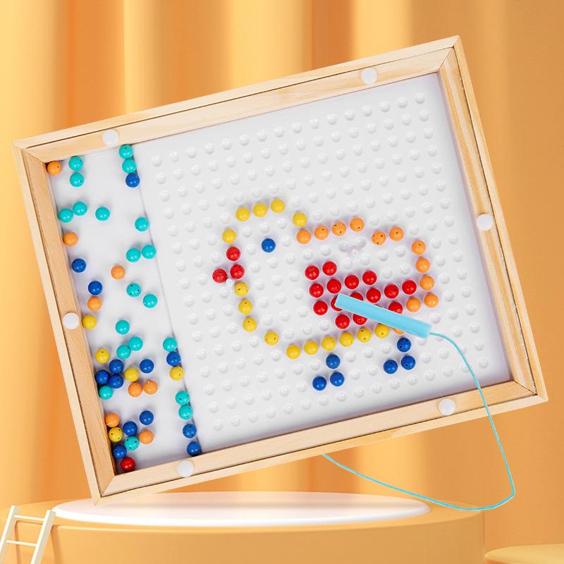 Children's Wooden Magnetic Bead Maze Puzzle Educational Toy