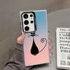 Couple Black Cat Case For iPhone 16 Samsung A55 A35 M35 S24 Xiaomi Redmi Note 13 Pro 14C Huawei Honor 200 Shockproof Phone Bumper Anti-Scratch Cover