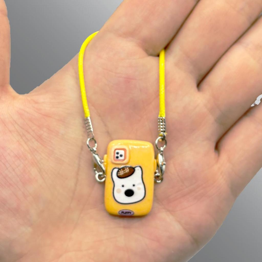 Dollhouse Mini Pendant Cartoon Camera Bow Knot Lanyard Accessory