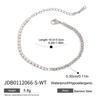 Youthway Versatile Casual Gold Plated Stainless Steel Geometric Rhinestone Tennis Chain Bracelet Necklace Set Sporty Accessories