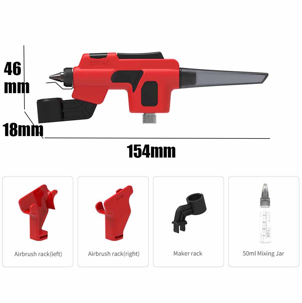 DSPIAE PT-AB Vaskefri Airbrush med Tusjholder for Gundam Skalamodeller Maleverktøy Raskt Fargebytte Hobby DIY Håndverksverktøy