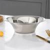 304 Stainless Steel Fruit Plate Rust-Proof Serving Dishes Premium Salad Bowl  Hotel Use