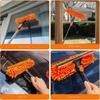 2 In 1 Washing Window Cleaning Squeegee Long Duster Window Wiper Ceiling Duster  Car Glass